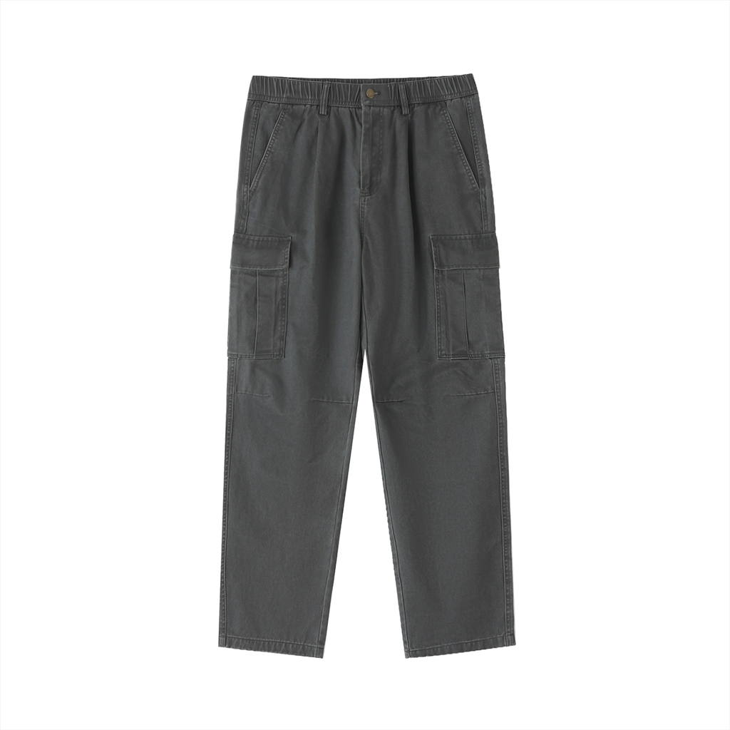 Cotton Elastic-Waist Cargo Pants
