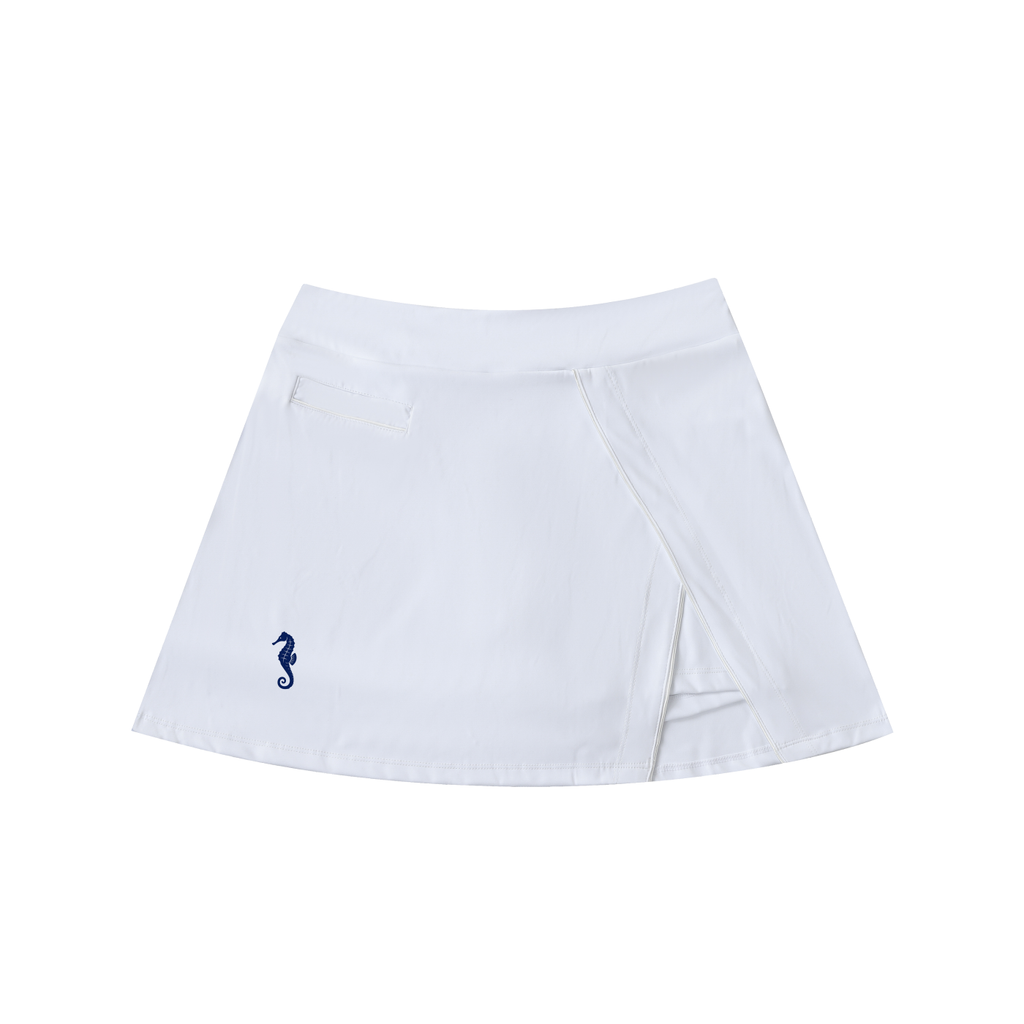 High-Waist Pocketed A-Line Skirt