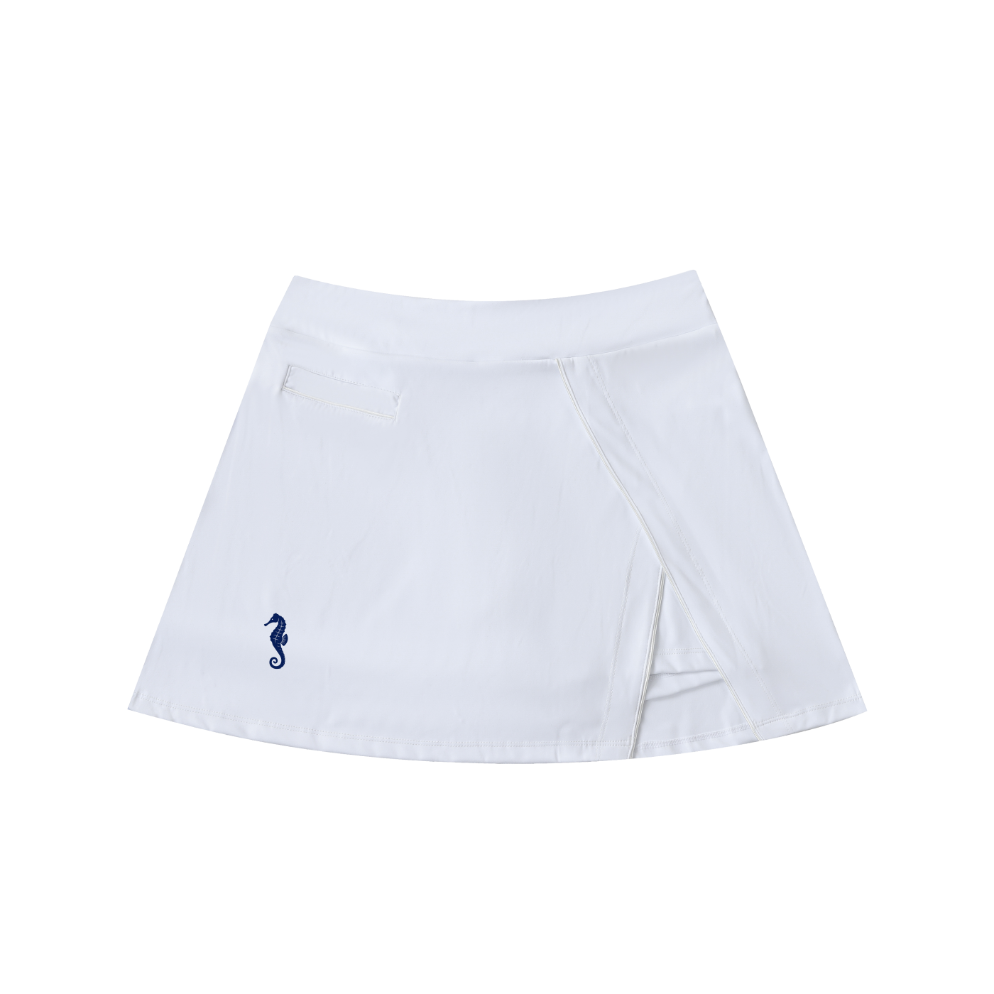 High-Waist Pocketed A-Line Skirt