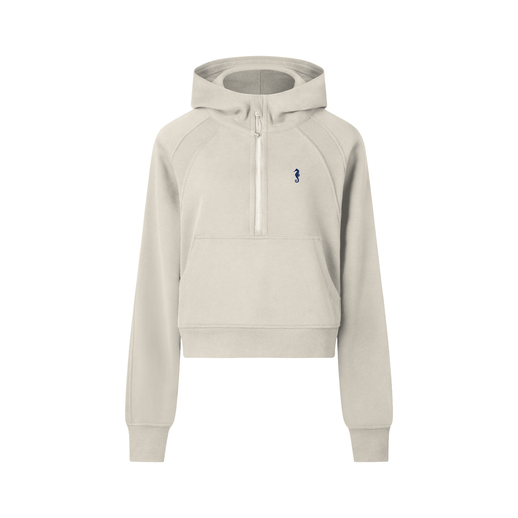Cropped Half-Zip Hoodie
