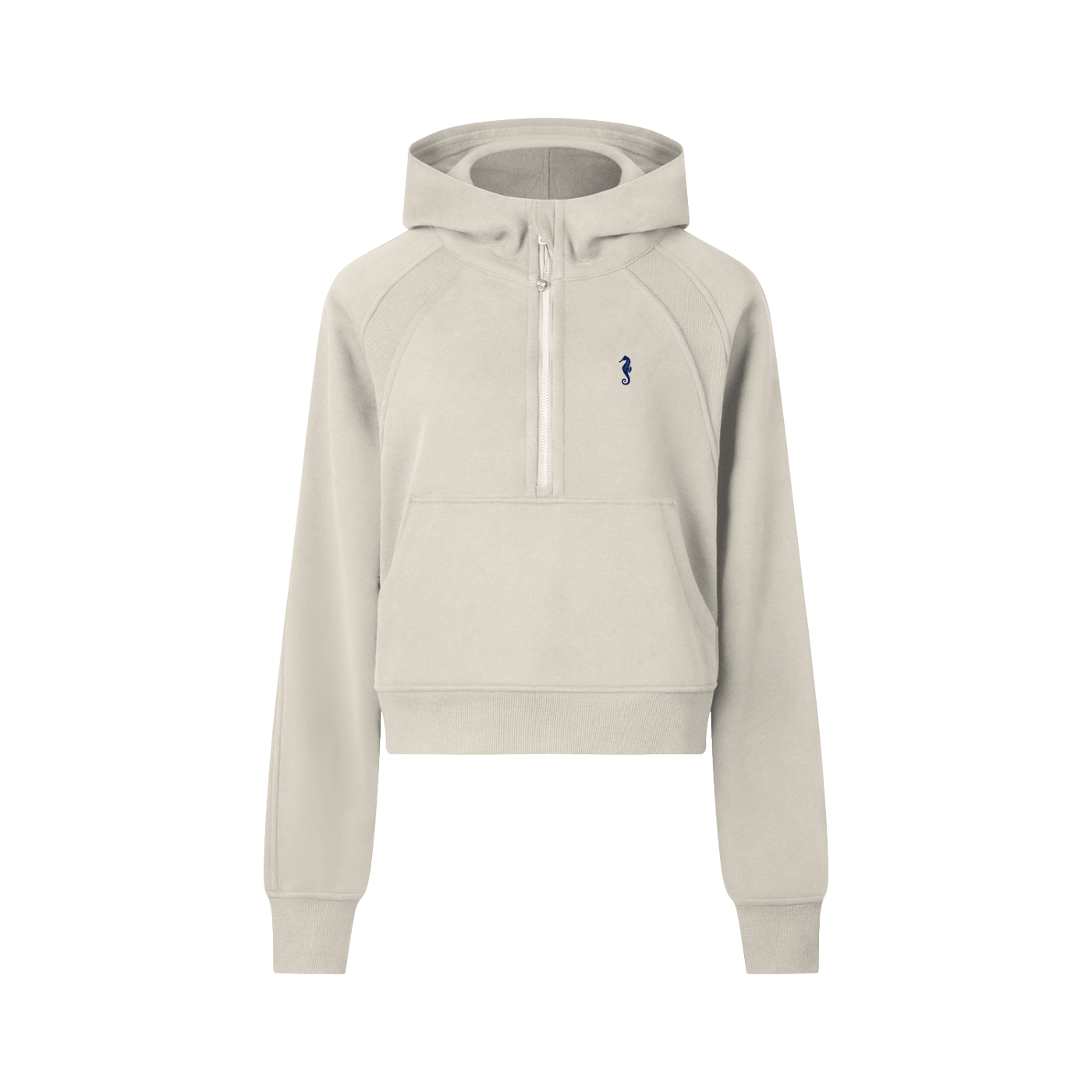 Cropped Half-Zip Hoodie
