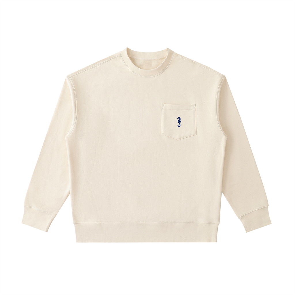 Heavyweight Patch Pocket Crewneck Sweatshirt