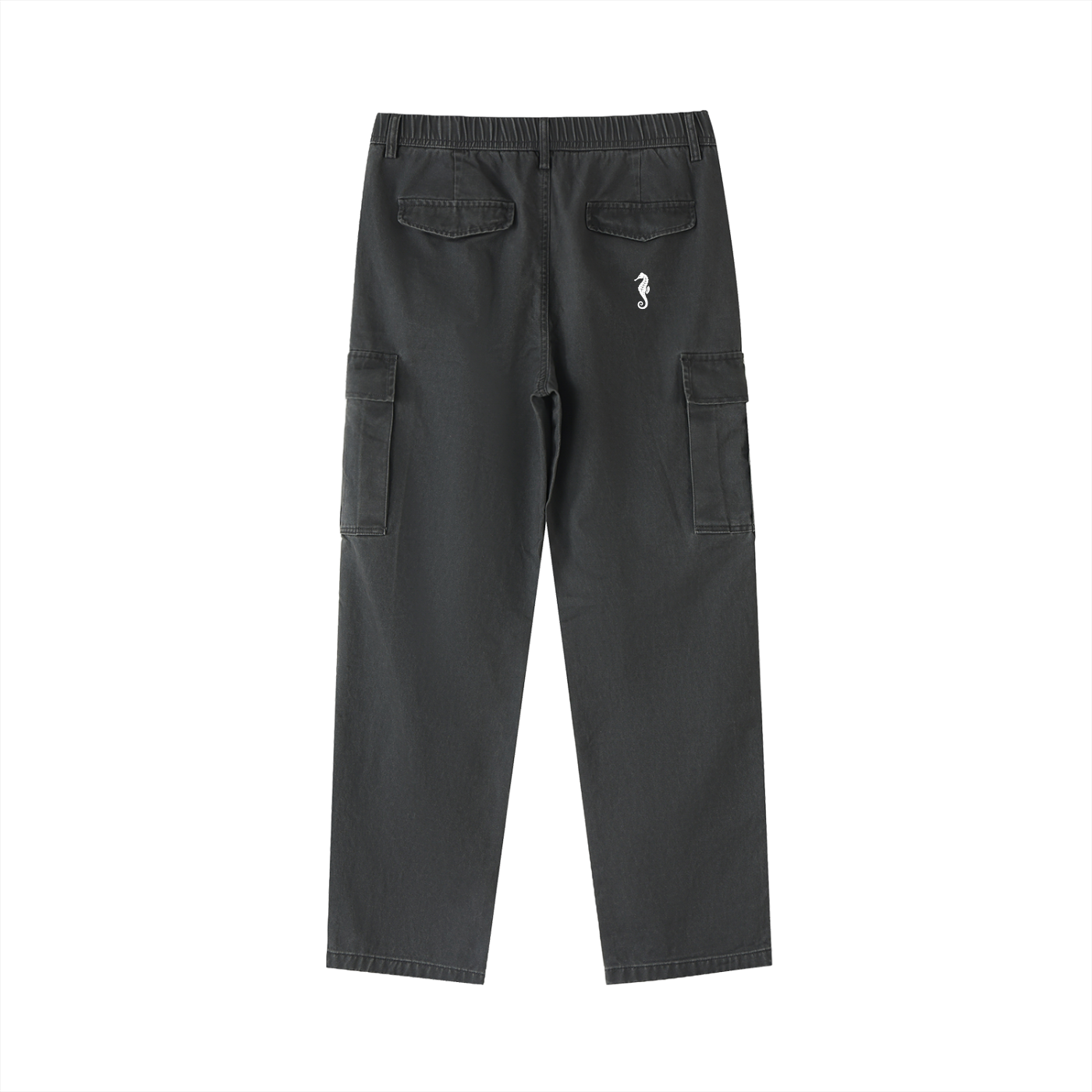 Cotton Elastic-Waist Cargo Pants