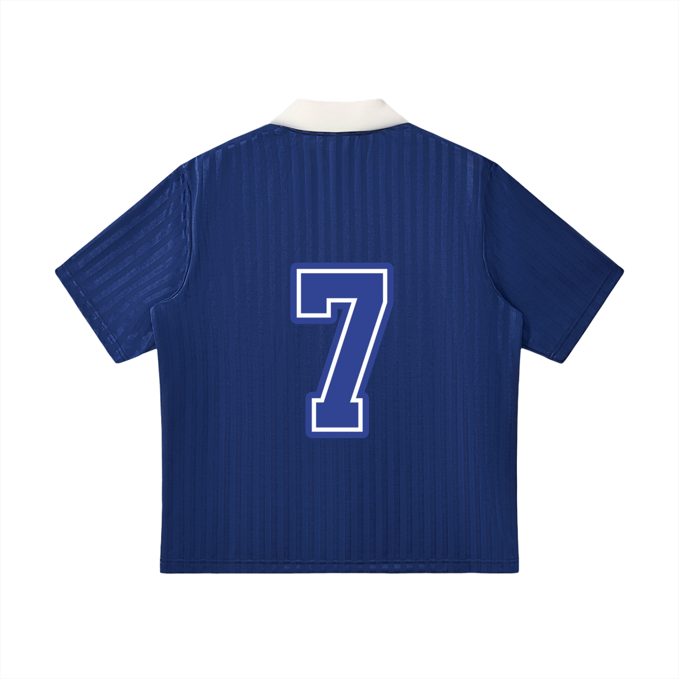 Contrast Collar Striped Soccer Jersey