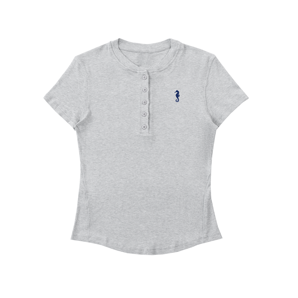 Modal Bodycon Henley Shirt